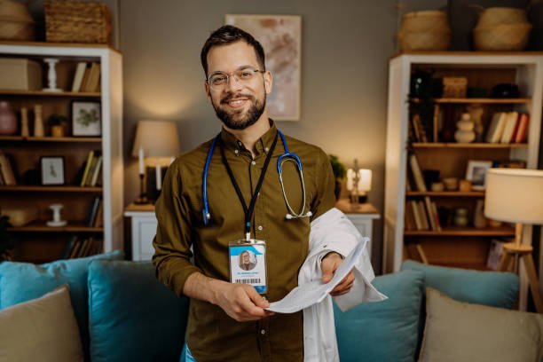 Cardiologist in his living room